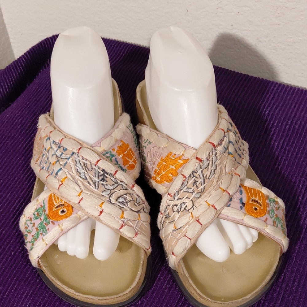 Free People Embroidered Sandals